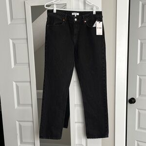 NWT RE/DONE 70s Low Rise Straight Jeans 28 Washed Black